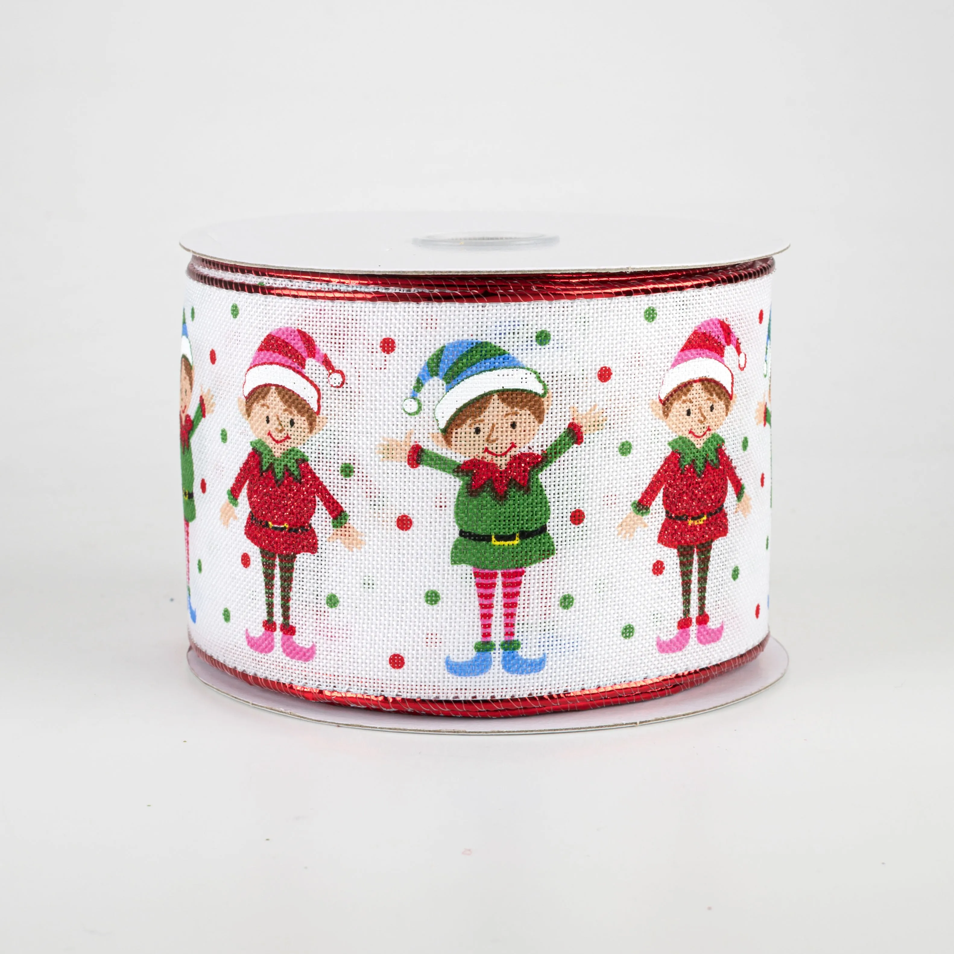 2.5" Happy Elves Christmas Cheer Ribbon (10 Yards)