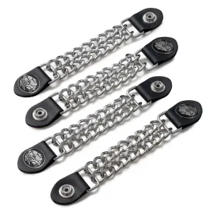 4-Piece set Vest Extender Set Nickel Button with Indian Head