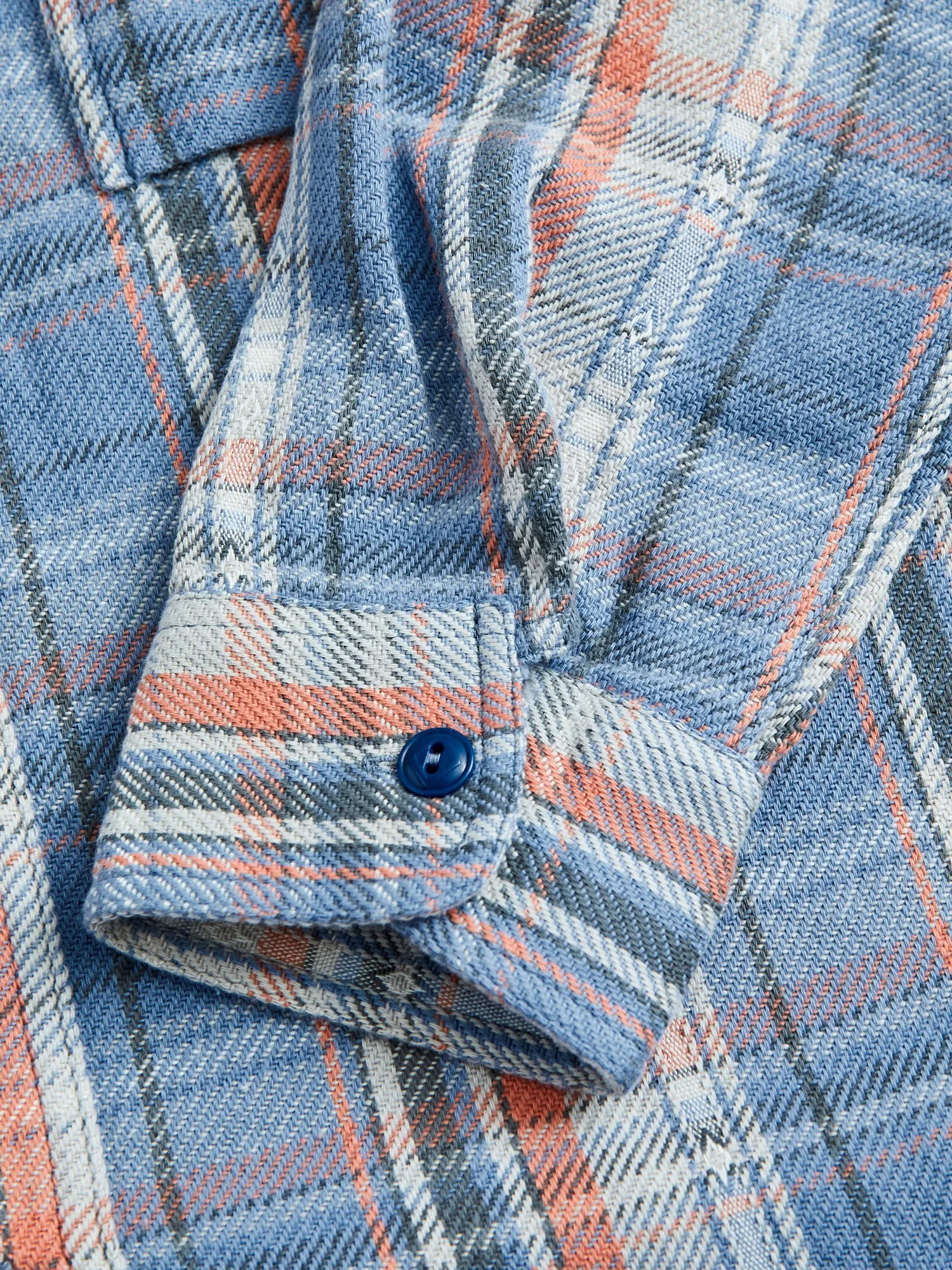 750WS Heavy Flannel Shirt in Blue