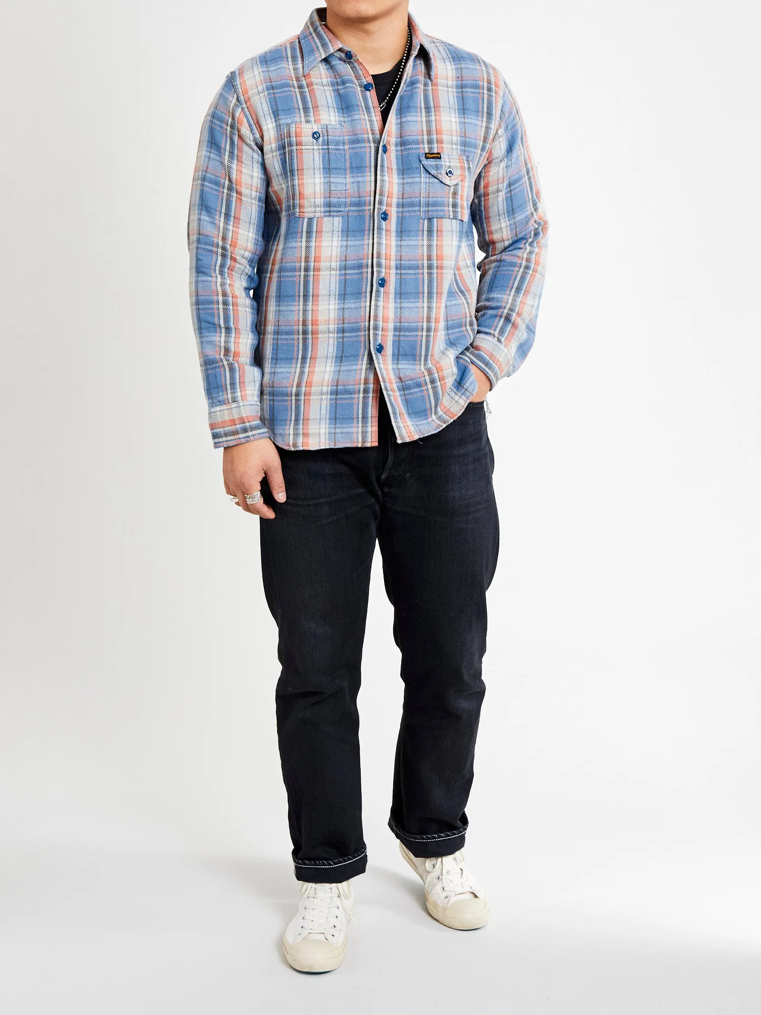 750WS Heavy Flannel Shirt in Blue