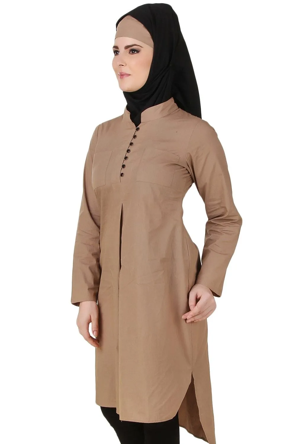 Afnan Cotton Khaki Tunic