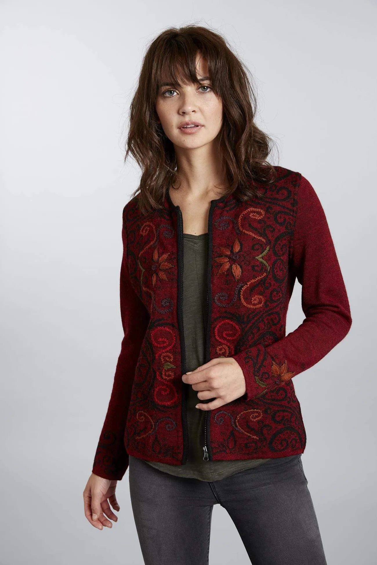 Arabesque Reversible Baby Alpaca Cardigan Sweater for Women