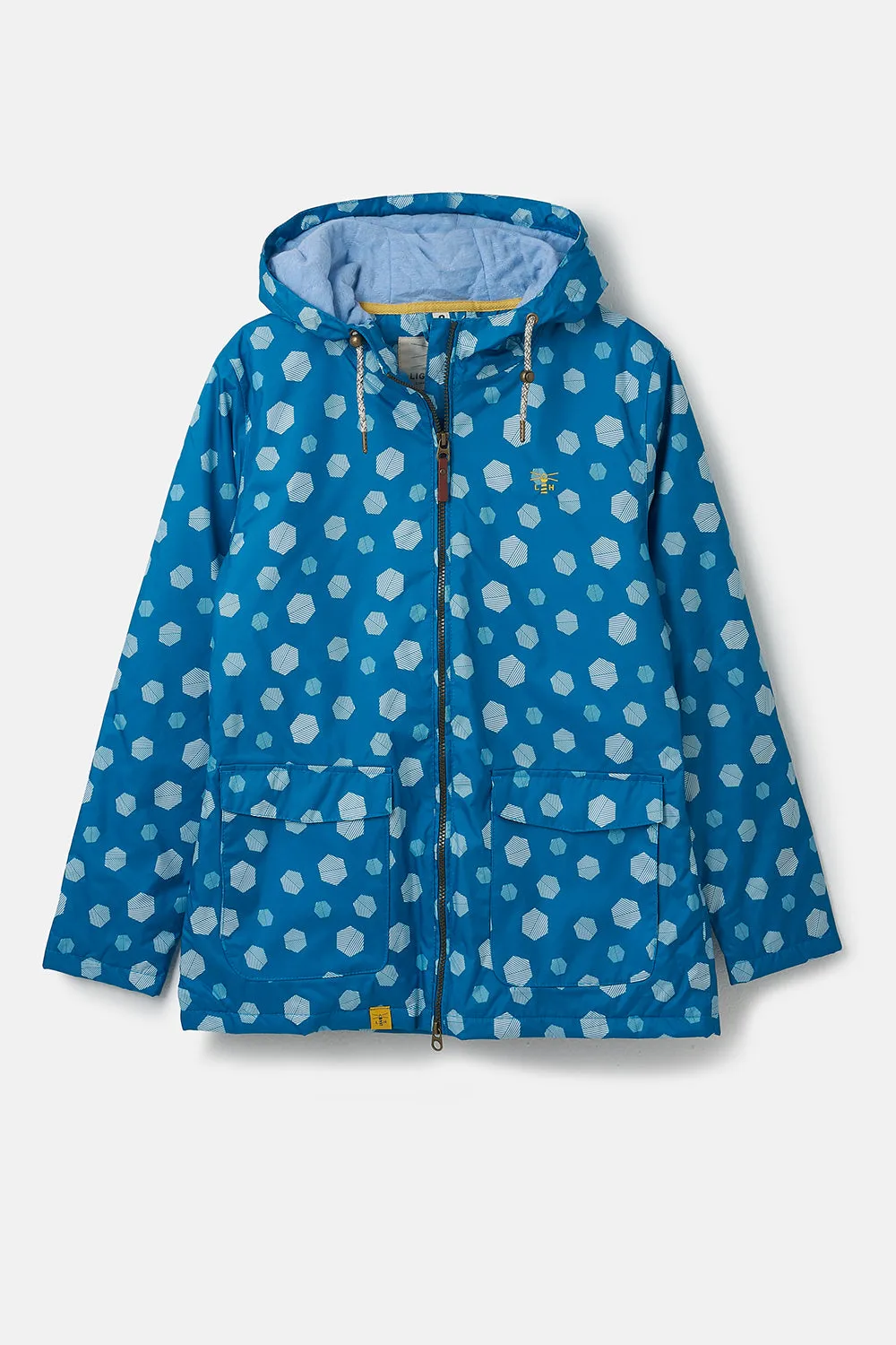 Aria Waterproof Coat - Ocean Deep Hex