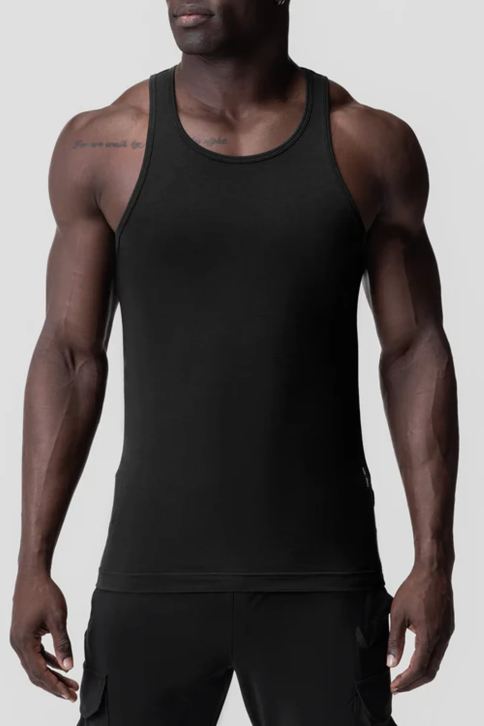 ASRV Supima Essential Slim Tank - Black