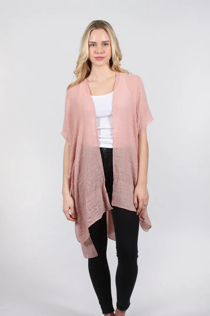 ATO9067 - Lightweight Solid Textured Shawl  31" X 64"