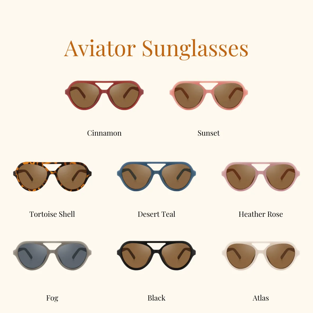 AVIATOR : SEMI-BENDABLE & POLARIZED SUNGLASSES | SAND