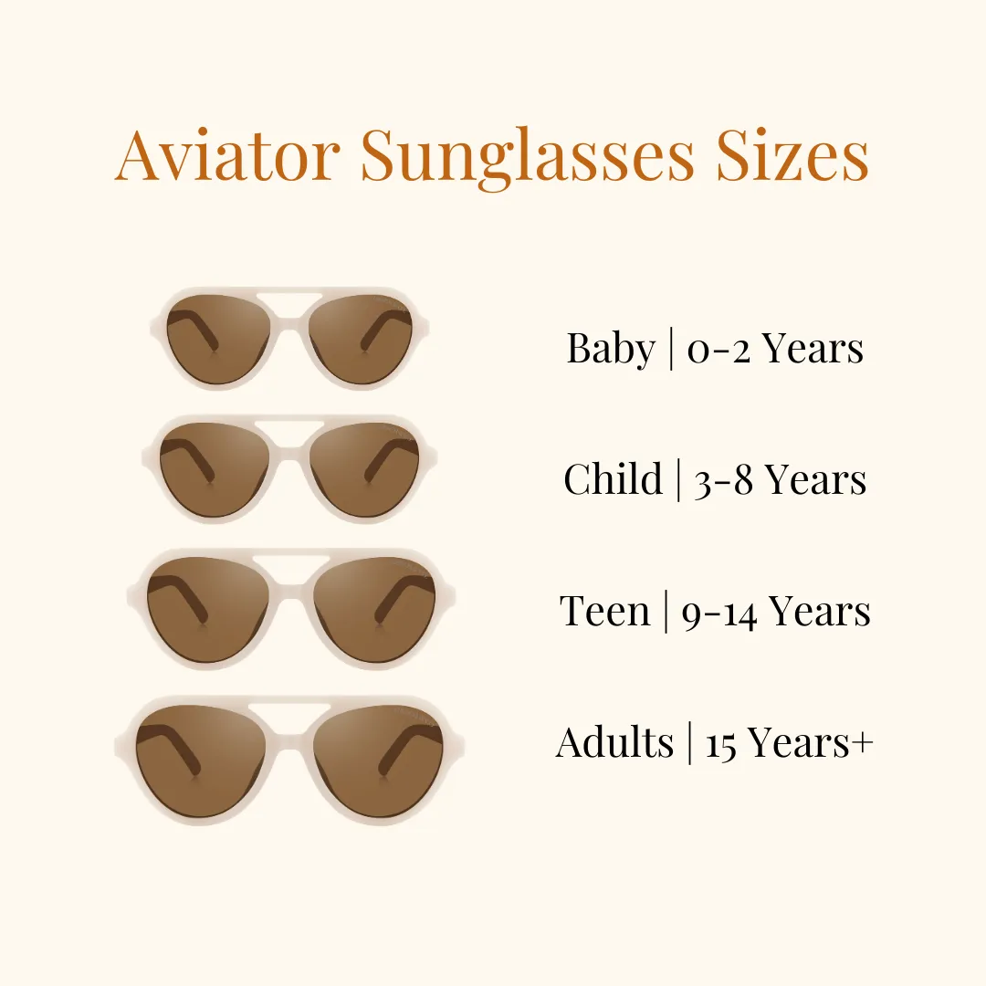 AVIATOR : SEMI-BENDABLE & POLARIZED SUNGLASSES | SAND