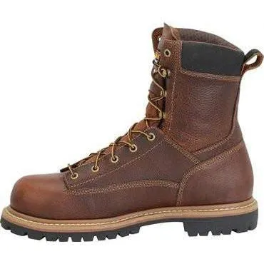 Carolina Men's Grind 8" WP Comp Toe Work Boot - Brown - CA5529