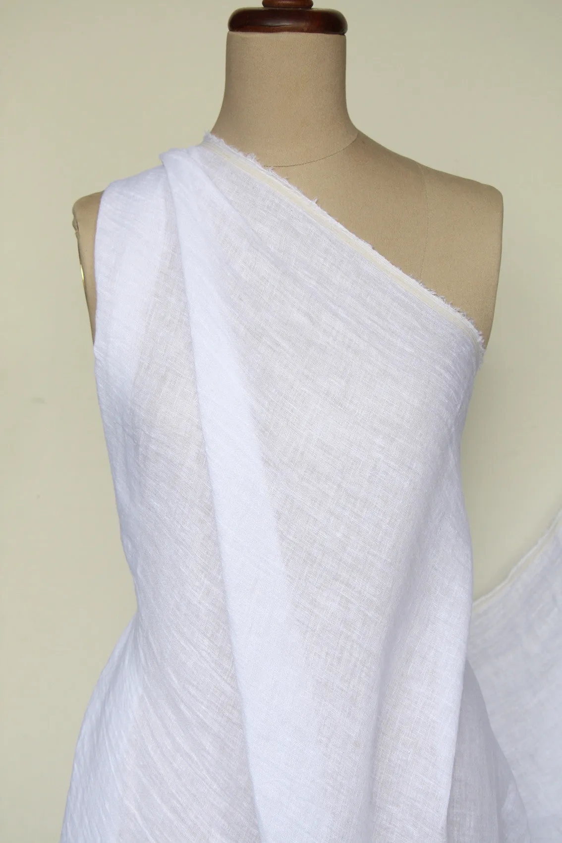 City White Washed Linen Gauze