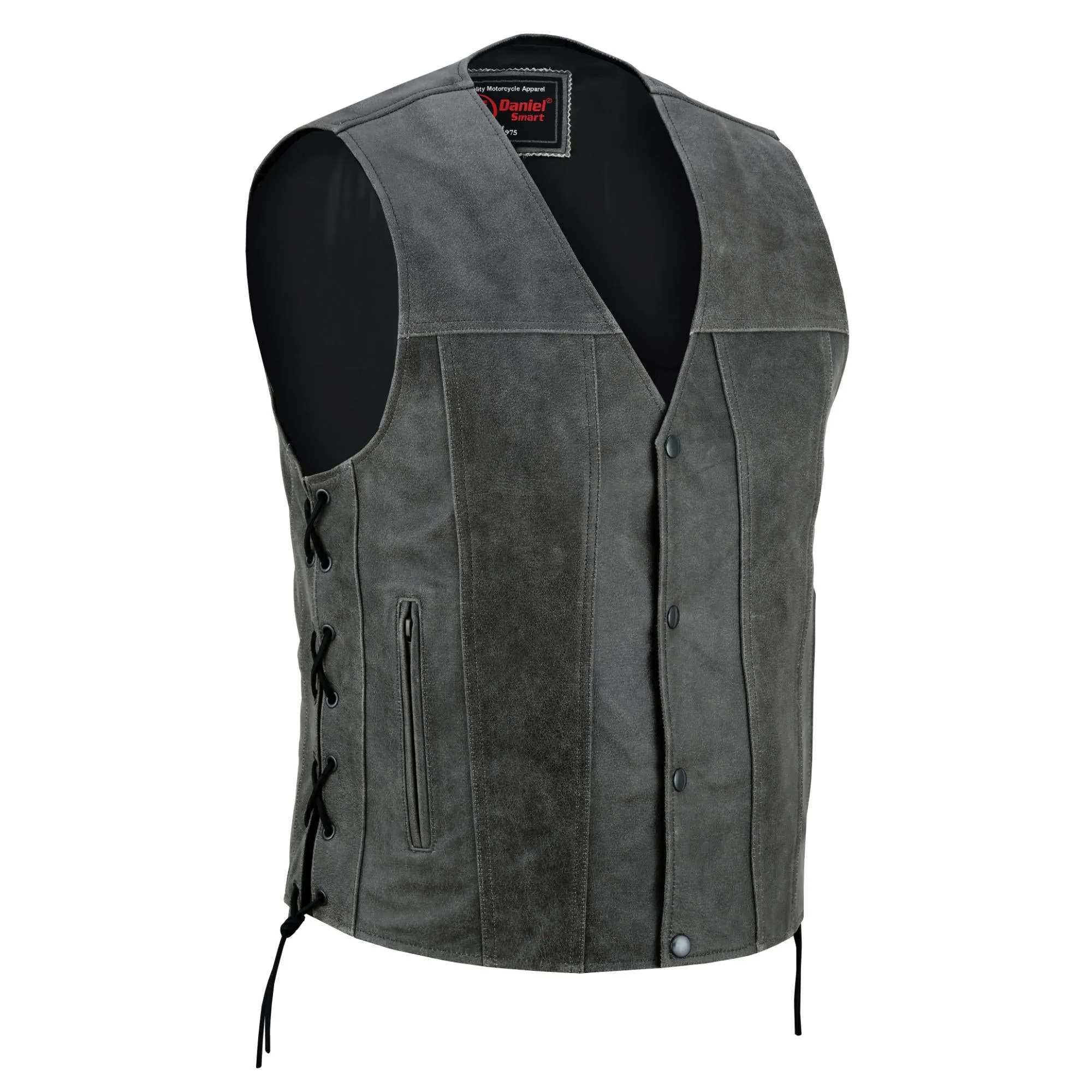 DS105V Men's Gray Single Back Panel Concealed Carry Vest