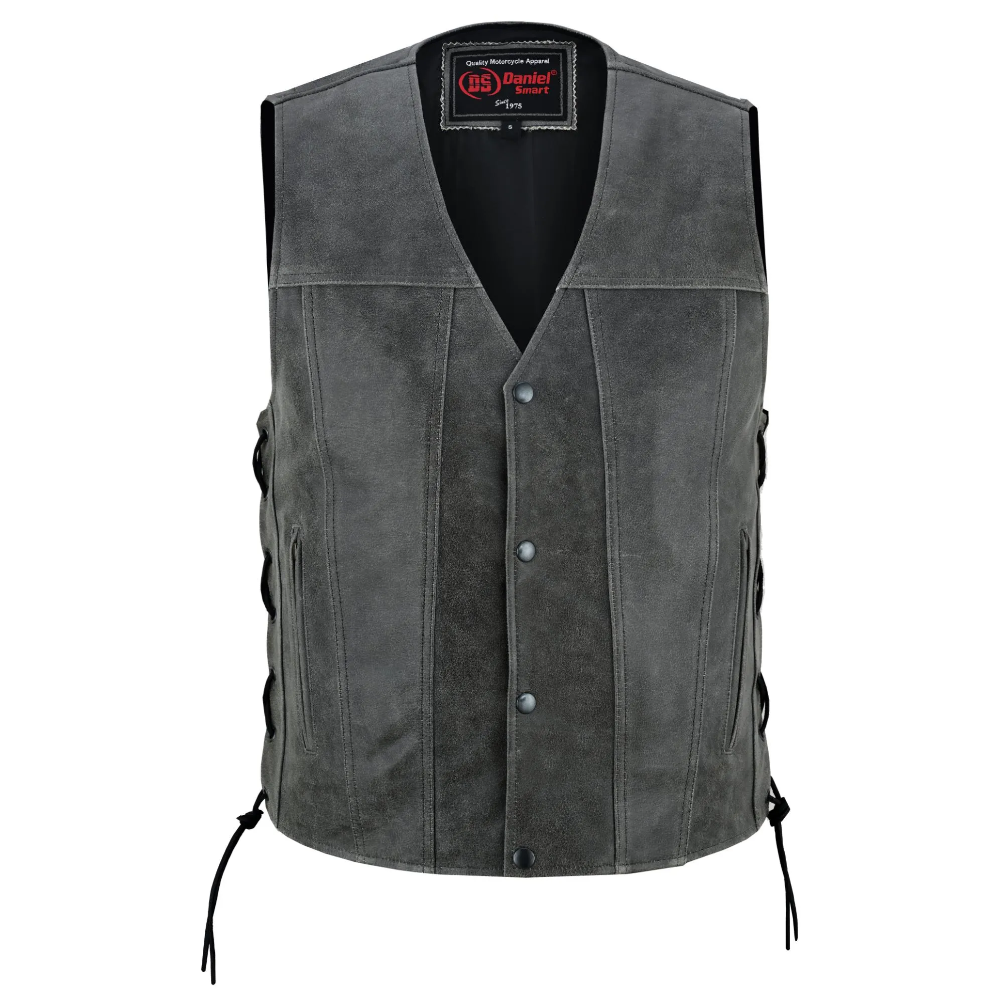 DS105V Men's Gray Single Back Panel Concealed Carry Vest