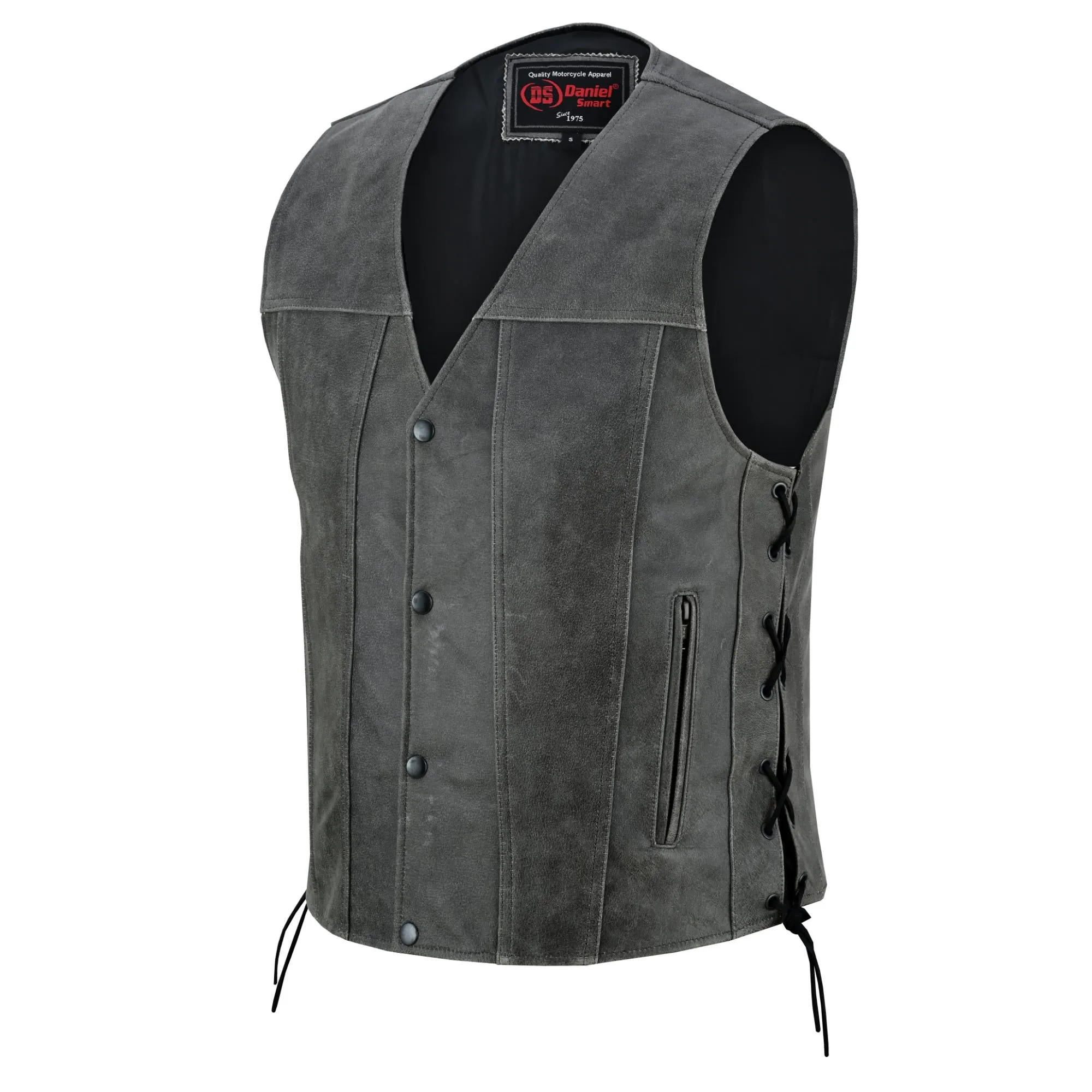 DS105V Men's Gray Single Back Panel Concealed Carry Vest