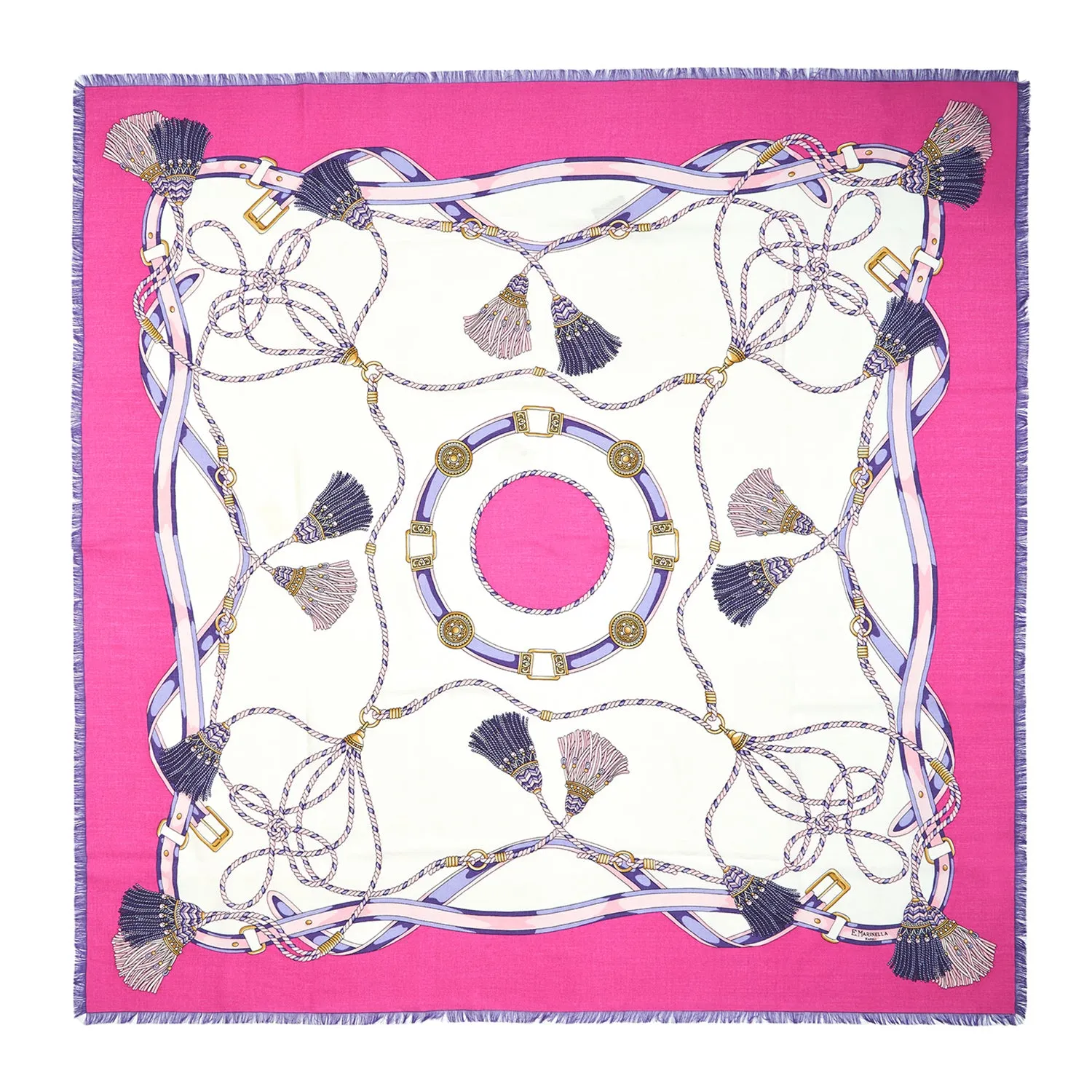 FUCSIA STOLE 115 IN WOOL, SILK AND CASHMERE