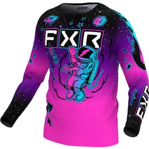 FXR  Youth Clutch MX Jersey Lightweight Breathable Drop Tail Galactic