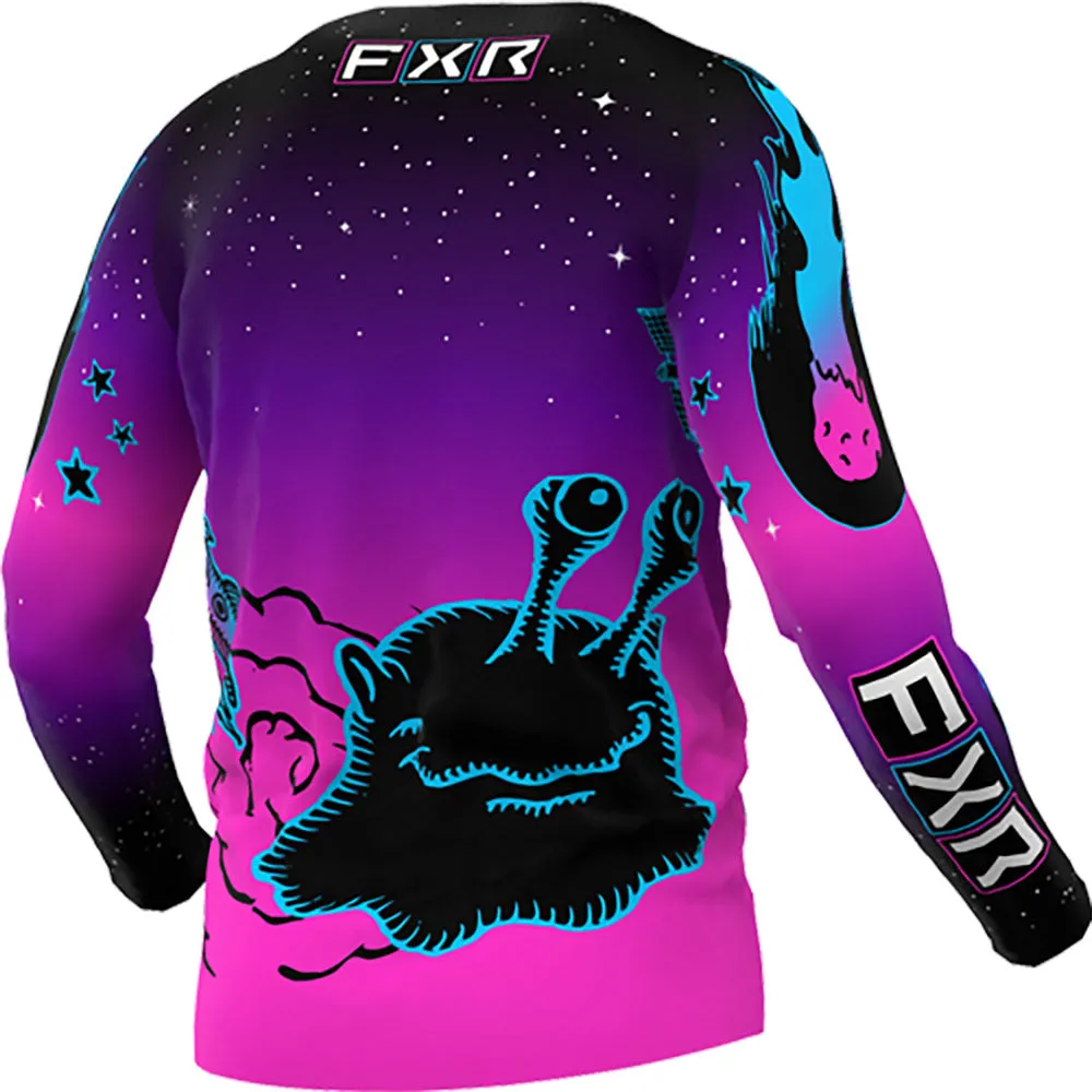 FXR  Youth Clutch MX Jersey Lightweight Breathable Drop Tail Galactic