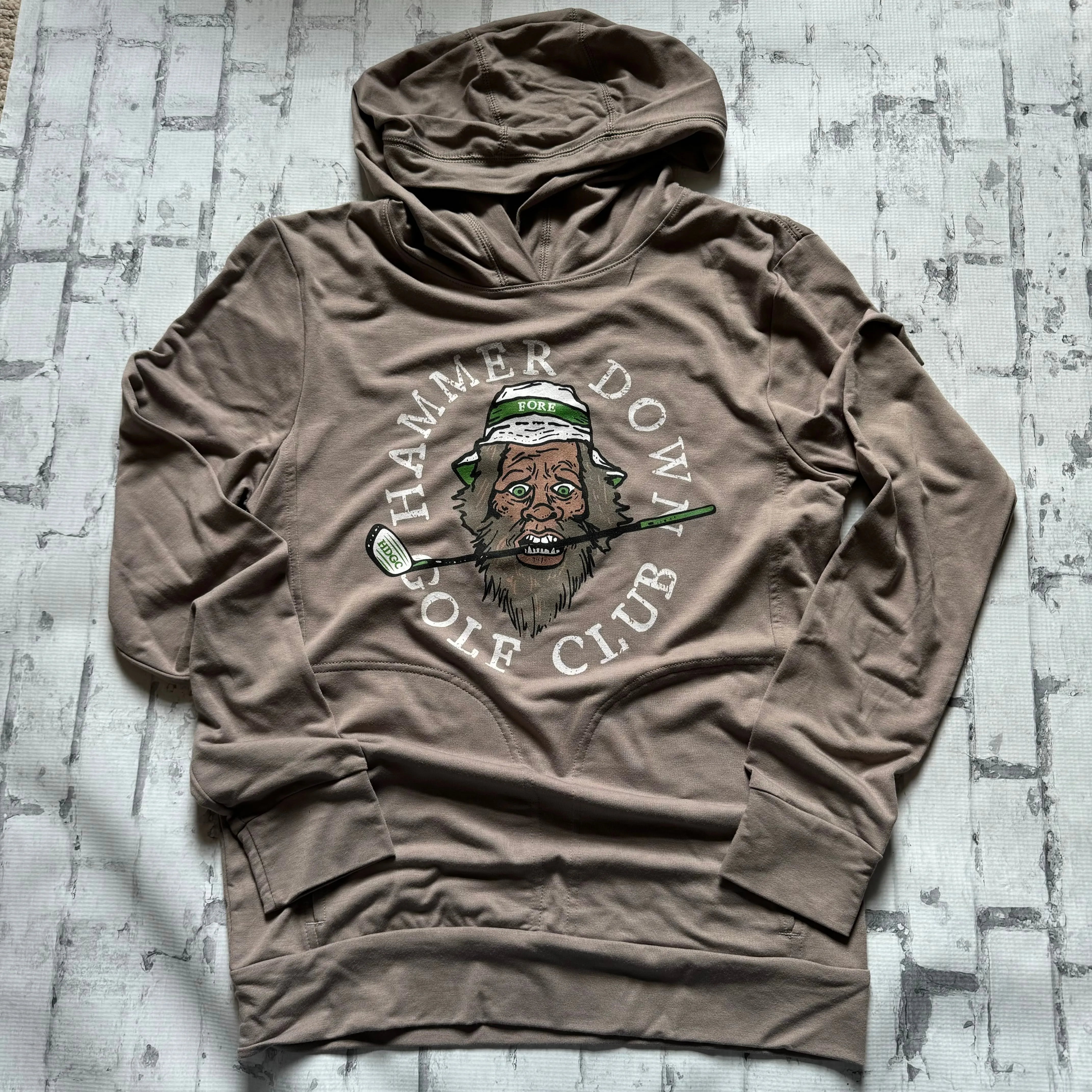 Hammer Down "Golf Club" Lightweight Hoodie - Taupe