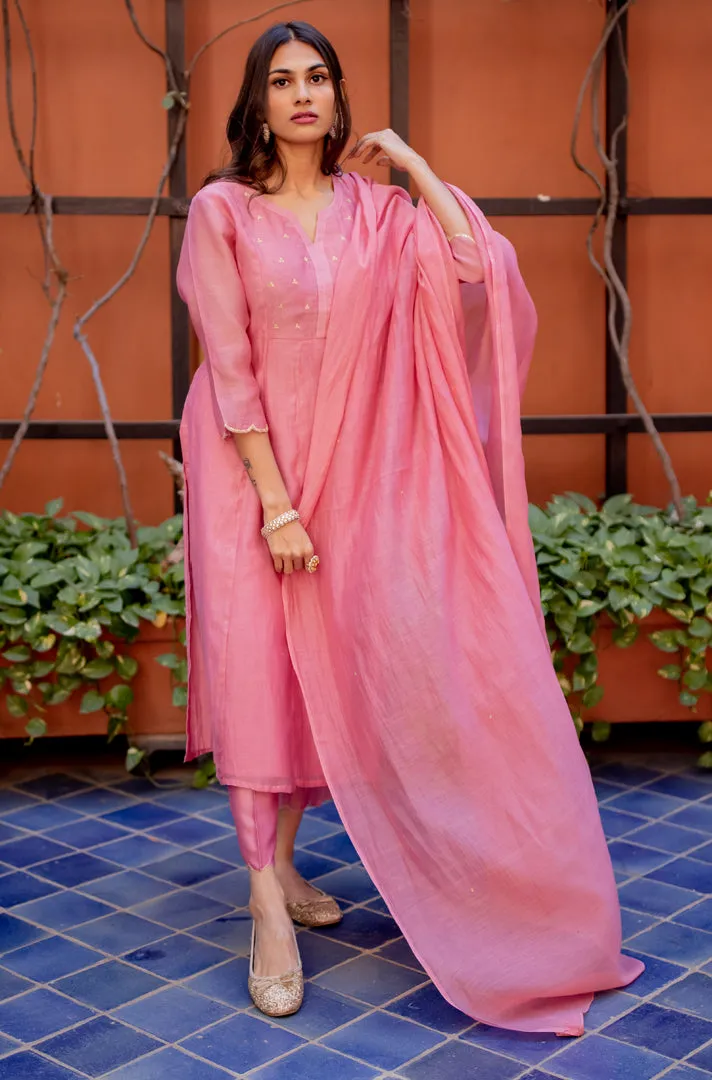 Handwoven Chanderi Kurta Set