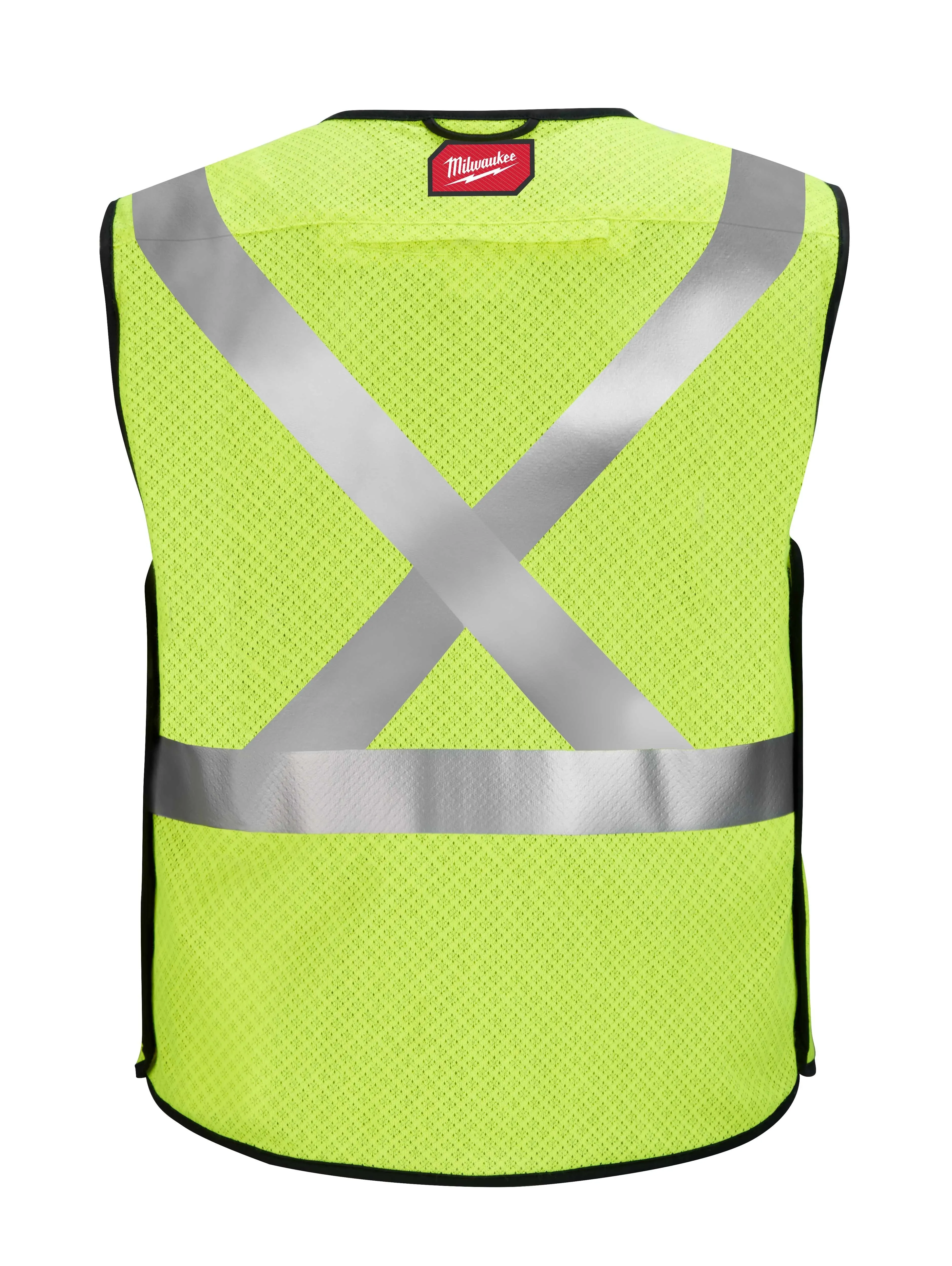 Hi-Vis Vest - Milwaukee® Class 2 Breakaway High Visibility Yellow Mesh Safety Vest, 7 Pack, 48-73-521