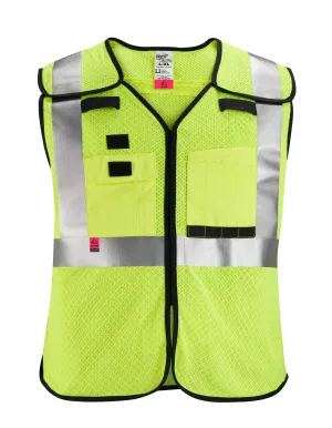 Hi-Vis Vest - Milwaukee® Class 2 Breakaway High Visibility Yellow Mesh Safety Vest, 7 Pack, 48-73-521