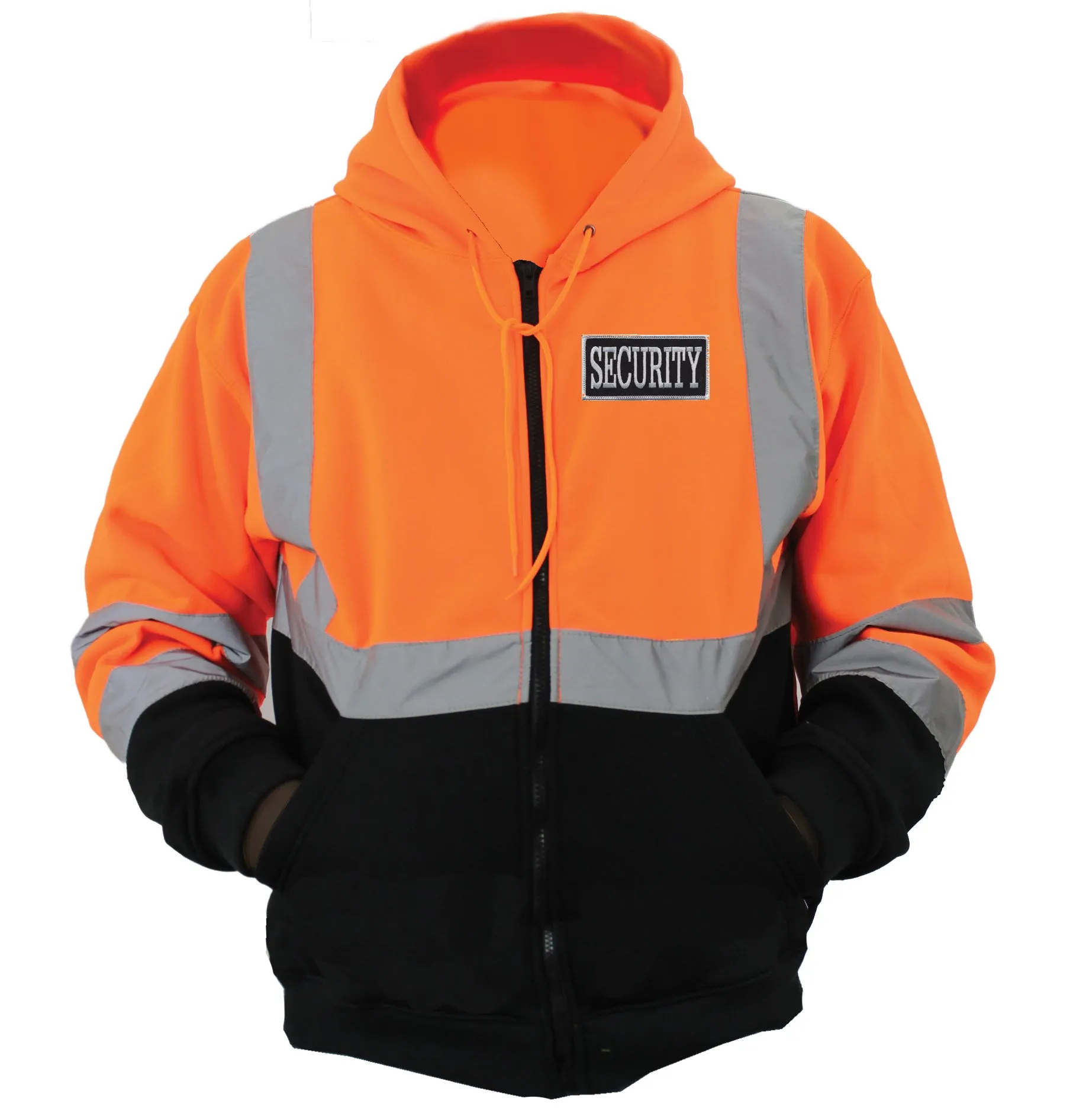 Hi-Visibility Safety Thermal Zippered Hoodie With ID