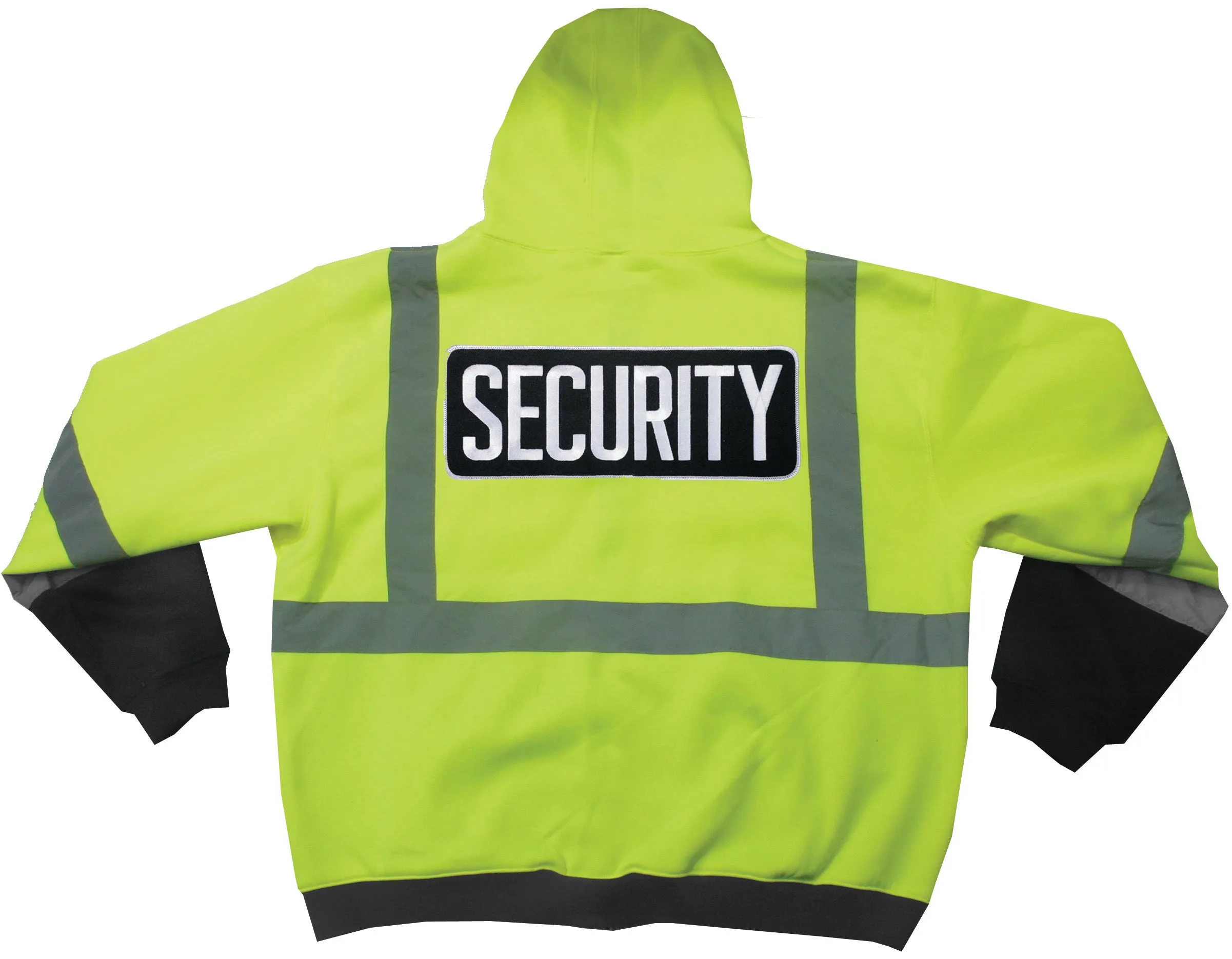 Hi-Visibility Safety Thermal Zippered Hoodie with Security ID (Lime Green/Black)