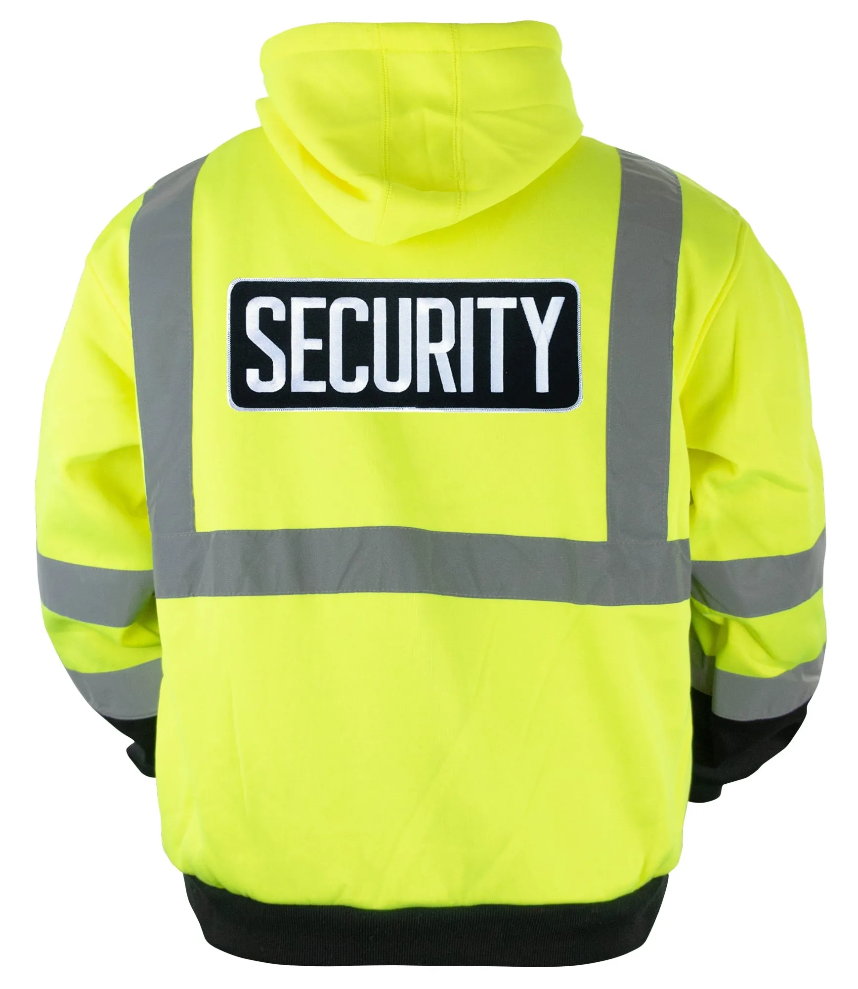 Hi-Visibility Safety Thermal Zippered Hoodie with Security ID (Lime Green/Black)