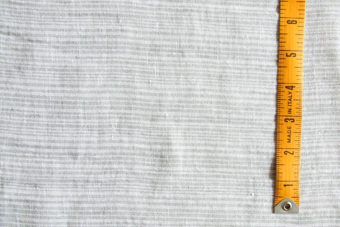 Jade Stripe Washed Linen Gauze