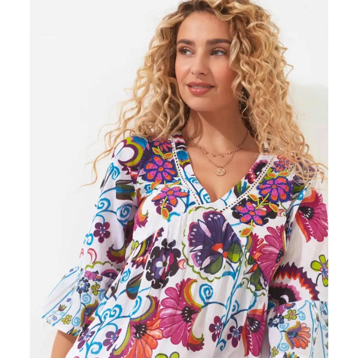 Joe Browns 16 Multi-Coloured Bold Beautiful Tunic Top