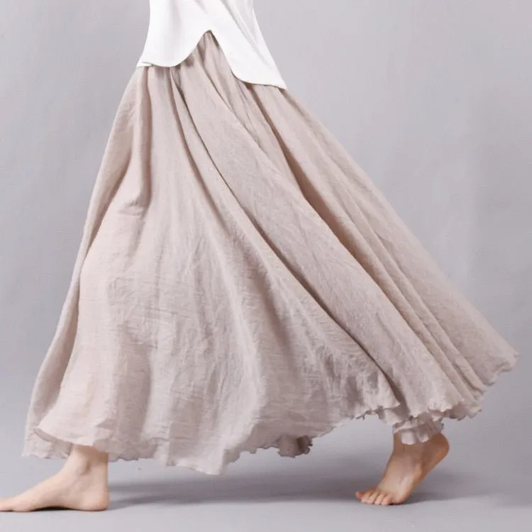 K&F Women's Cotton And Linen Long Skirts