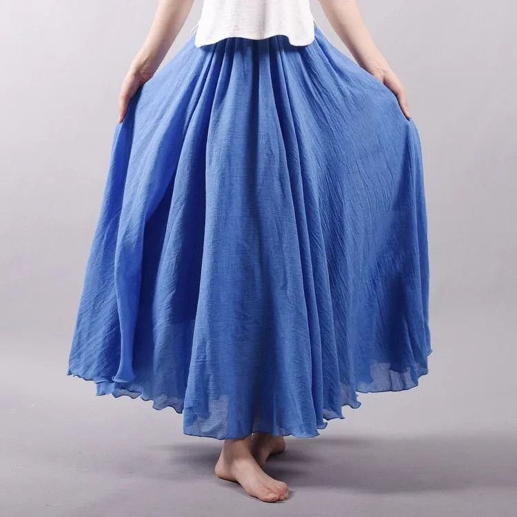 K&F Women's Cotton And Linen Long Skirts