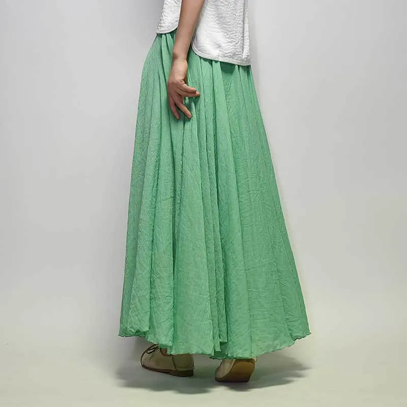 K&F Women's Cotton And Linen Long Skirts