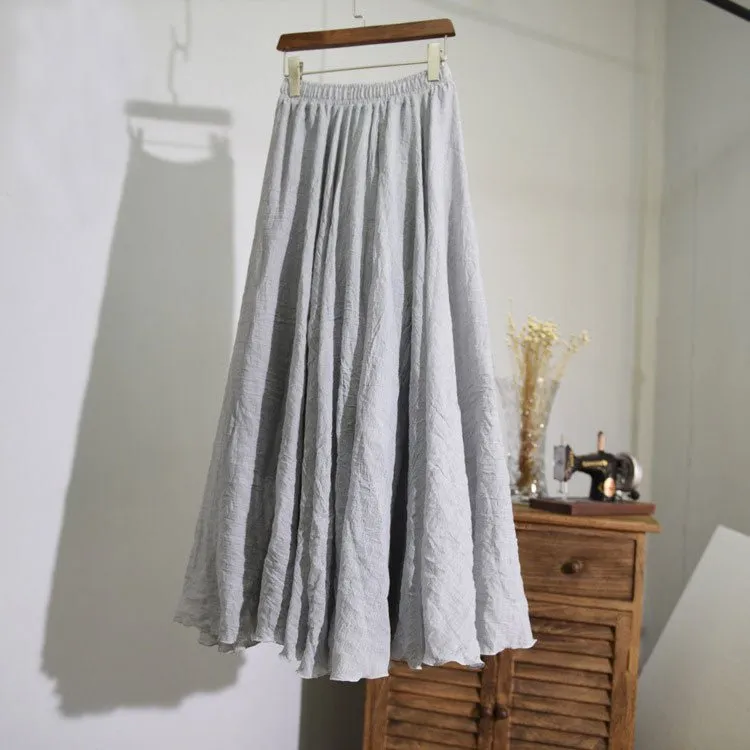 K&F Women's Cotton And Linen Long Skirts