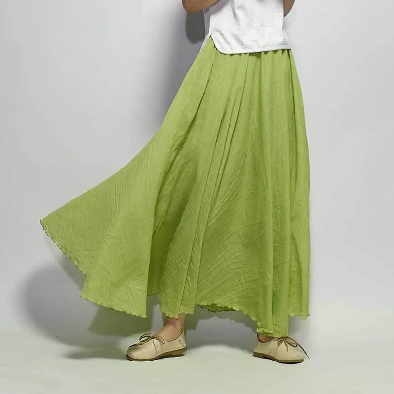 K&F Women's Cotton And Linen Long Skirts