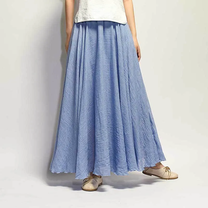 K&F Women's Cotton And Linen Long Skirts