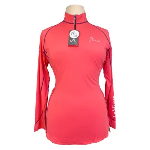 LeMieux 1/4 Zip Long Sleeve Base Layer in Papaya - Women's Large (UK 18)