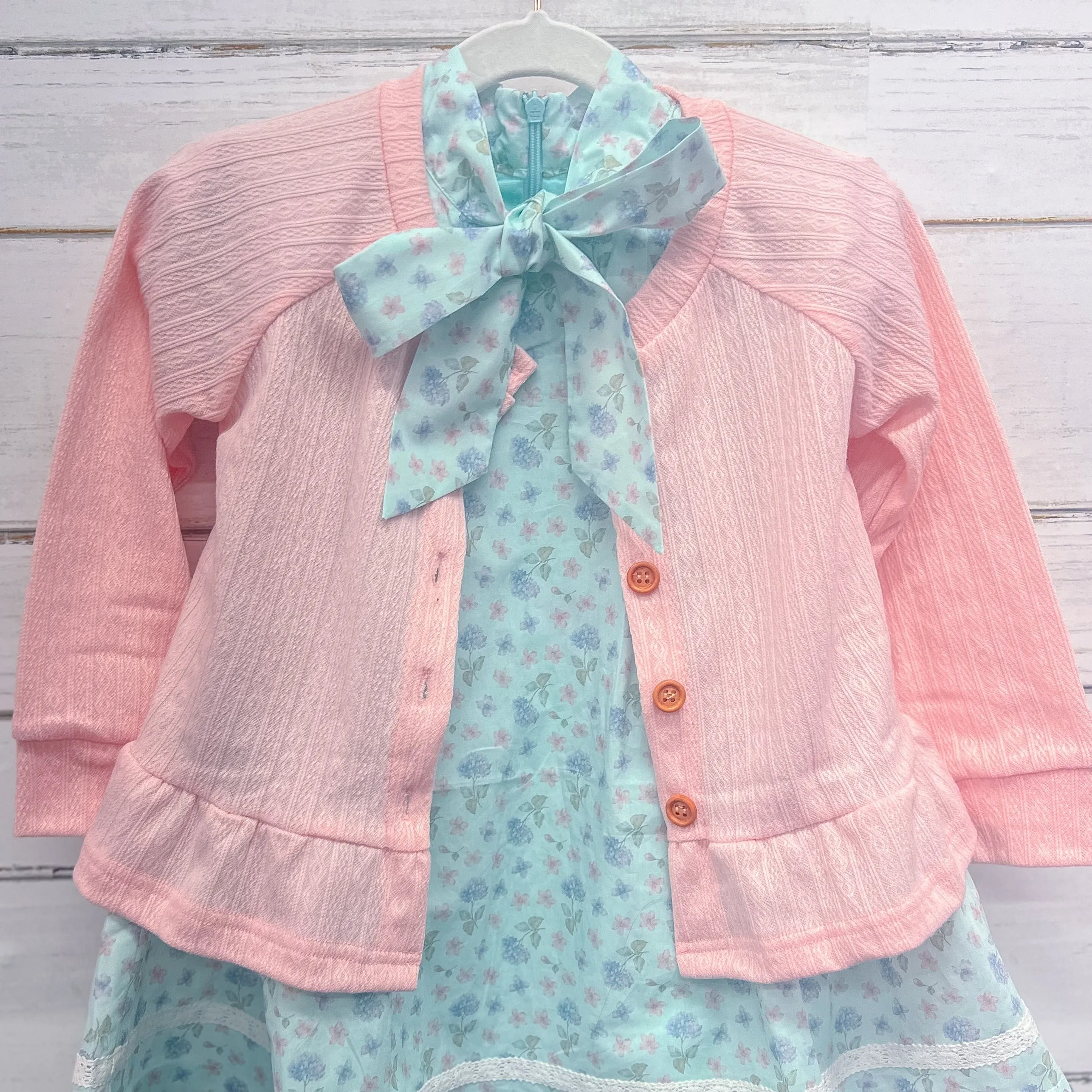 Light Pink Spring Ruffle Cardigan