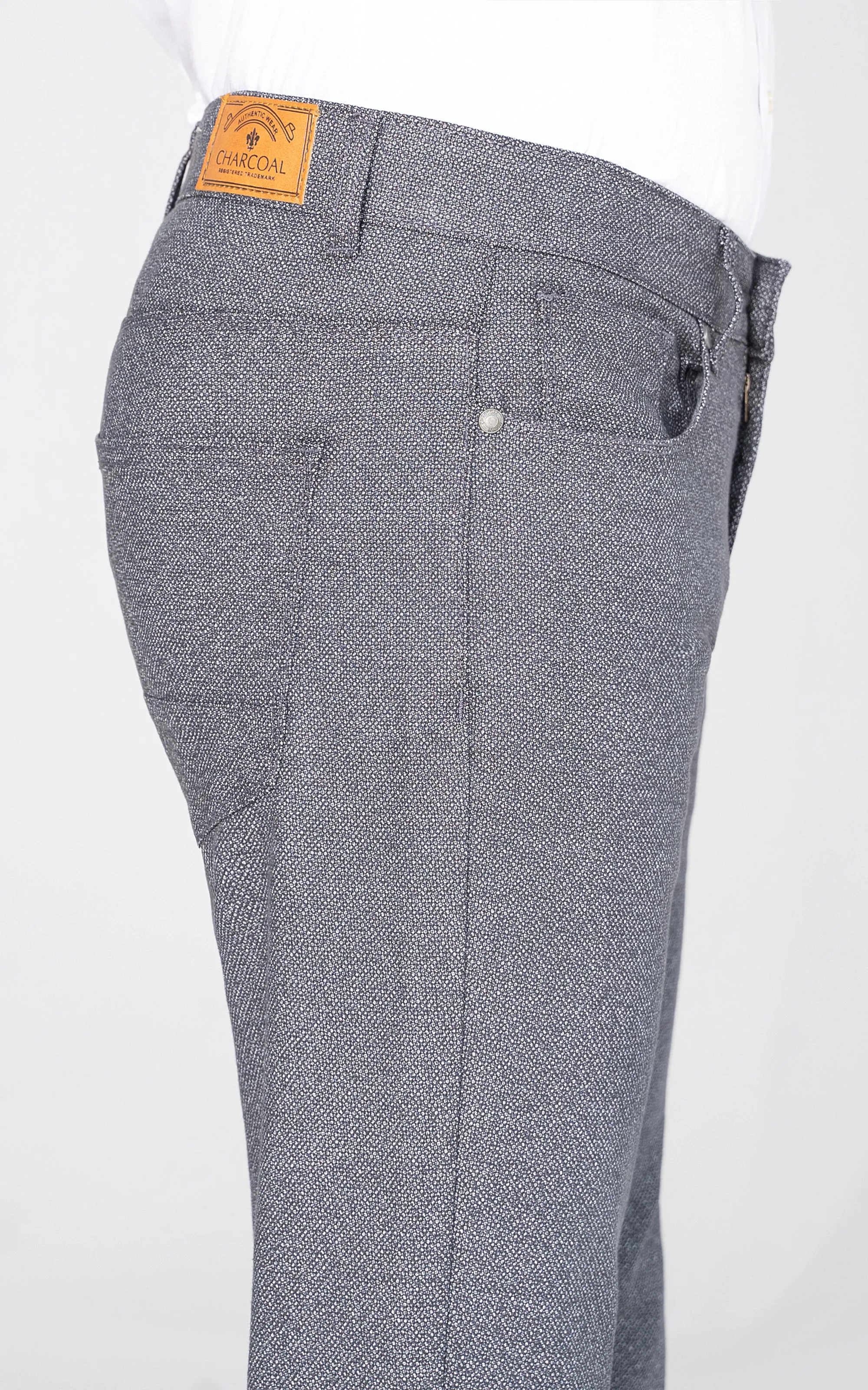 MELANGE 5-POCKET PANT CHARCOAL