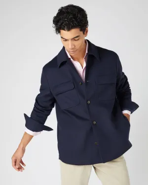 Men's Scala Cashmere Overshirt Navy Blue