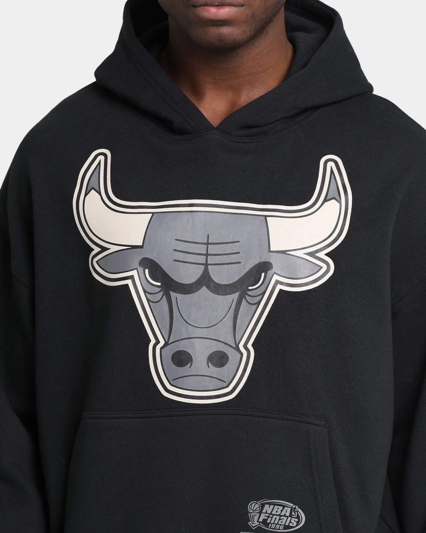 Mitchell & Ness Chicago Bulls Bleach Logo Hoodie Black