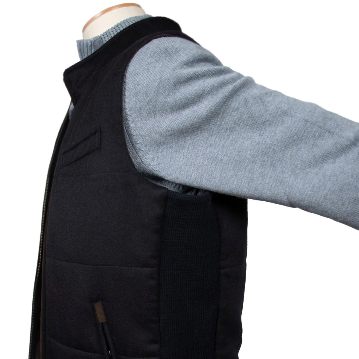 Navy 100% Cashmere Lightweight Padded Gilet