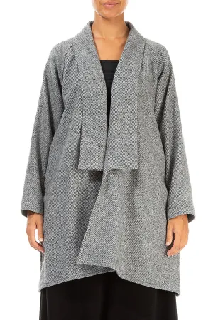 Open Grey Wool Jacket