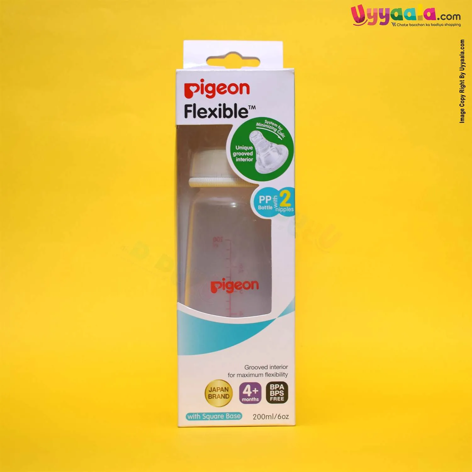 PIGEON Feeding bottle Narrow Neck  Square Base Flexible 4 m Age - 200ml