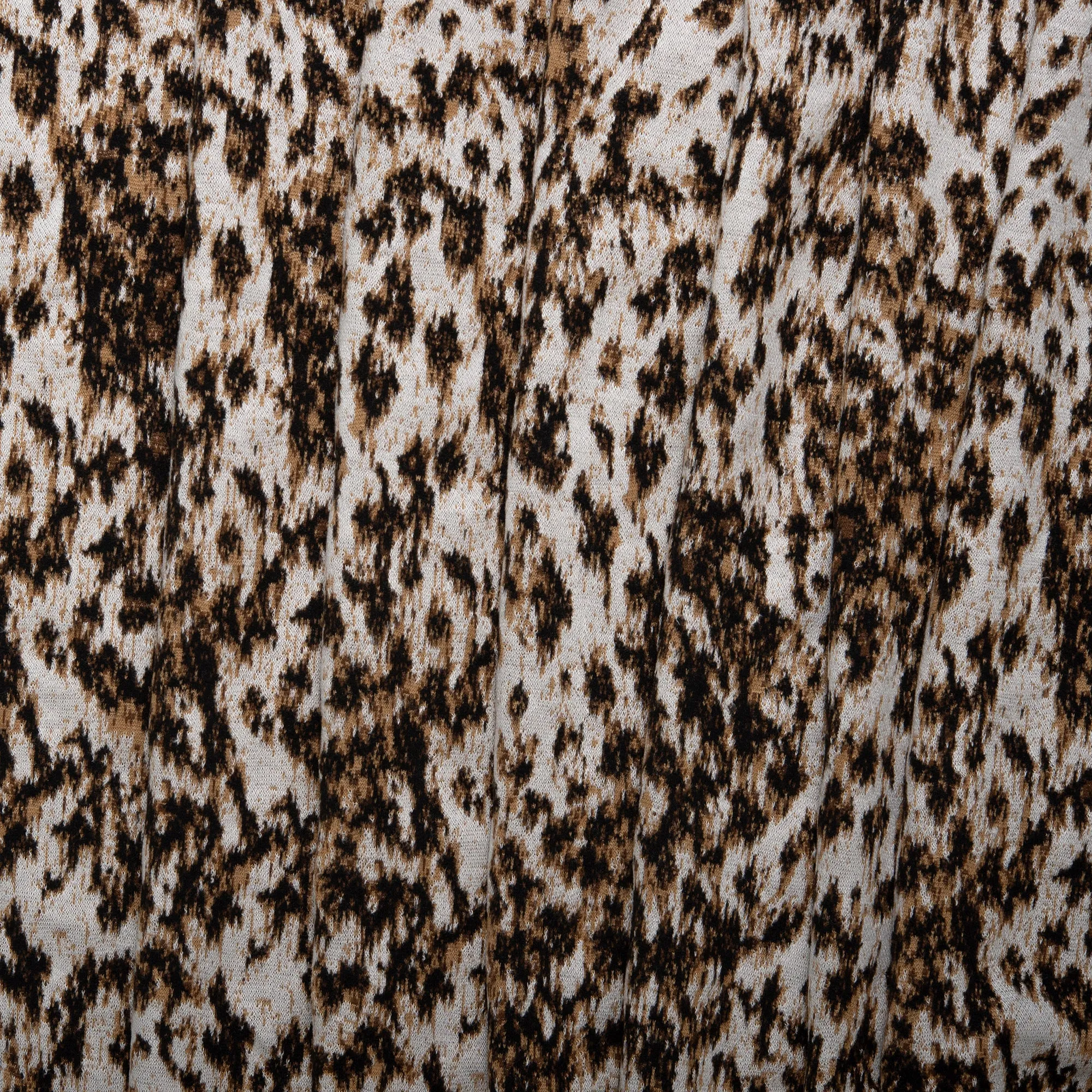 Plaid & Jacquard Fashion Knit - Leopards - Beige