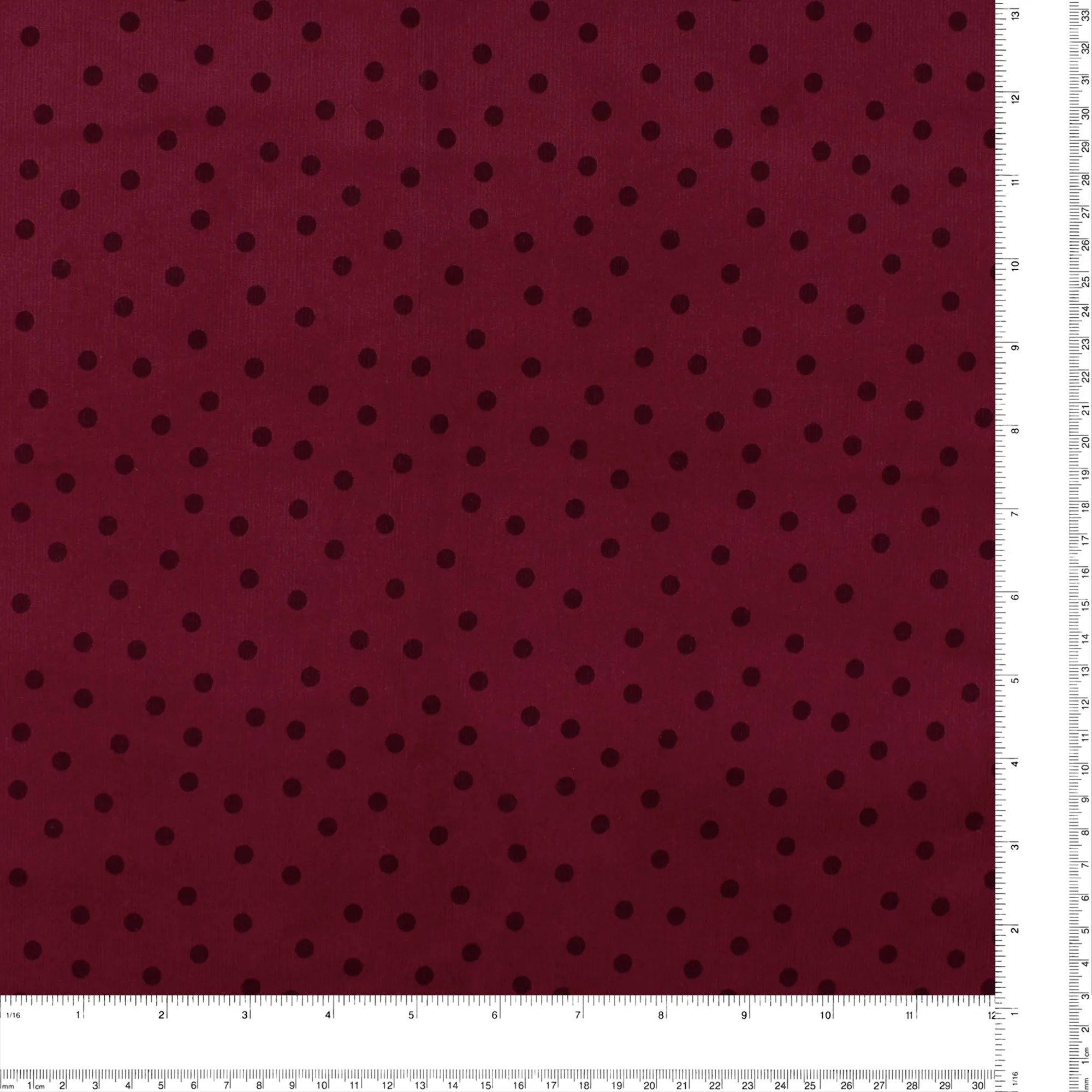 Printed Corduroy - OPHELIA - 007 - Burgundy