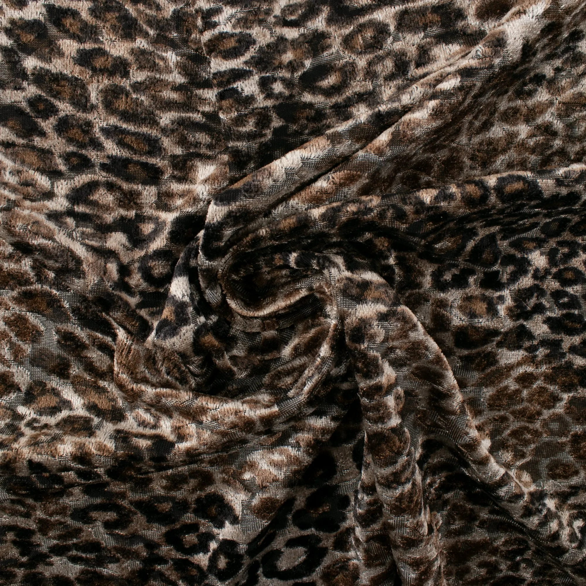 Printed knit - WILD LIFE - Leopard - Mix Brown