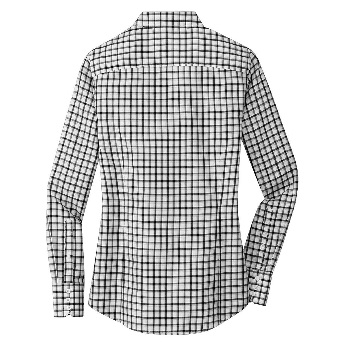 Red House Women's Black/Grey/White Tricolor Check Non-Iron Shirt