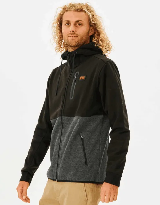 Rip Curl Fleece Anti Series Departed Zip Jacket Black/Grey