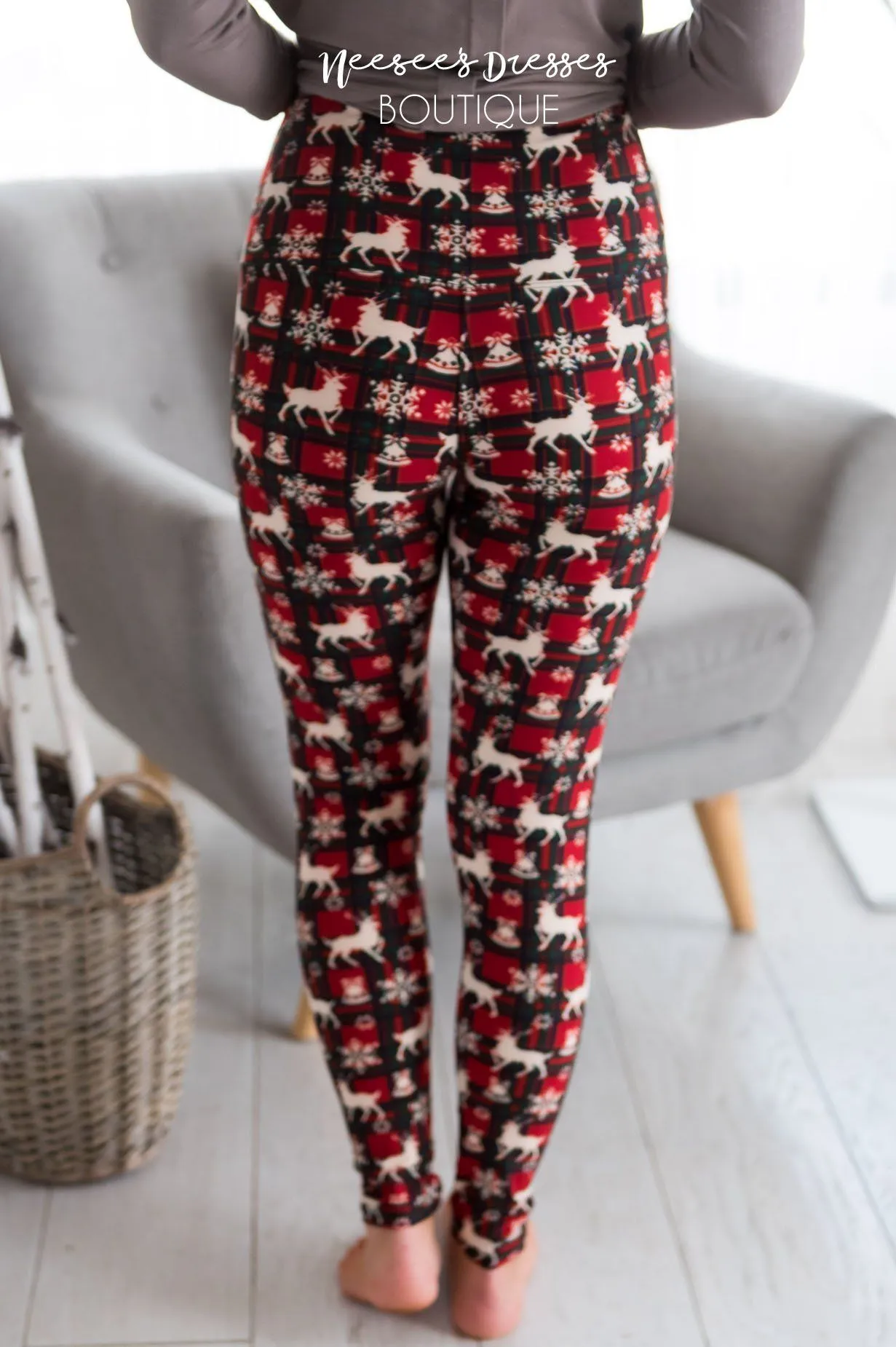 Run Run Rudolph Christmas Leggings