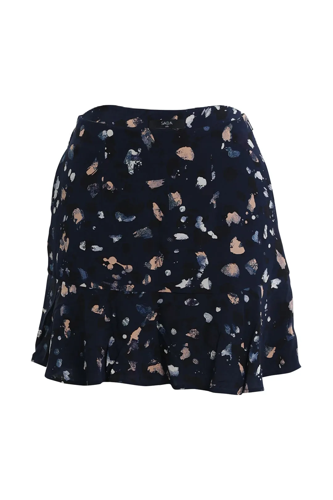 Silk Navy Mini Skirt