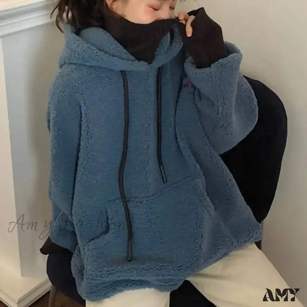 Solid Color Loose Cozy Comfortable Trendy Stylish Chic Hoodies